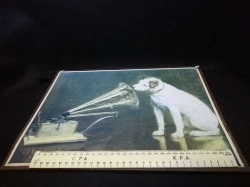 His Masters Voice metal sign