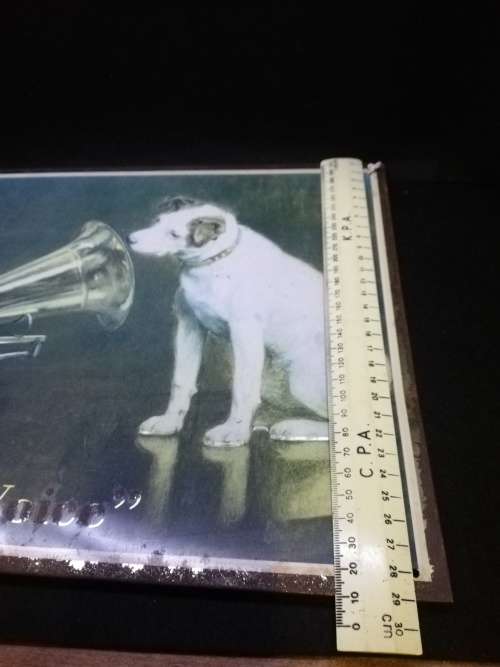 His Masters Voice metal sign