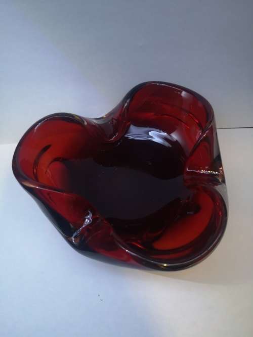Murano ashtray - Red