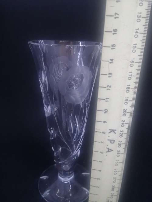 Cut glass vase