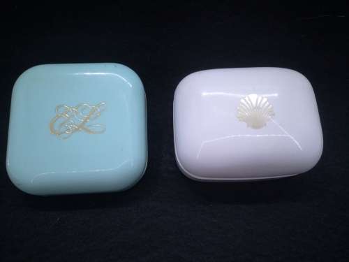 travel soap dishes - bakelite/plastic?