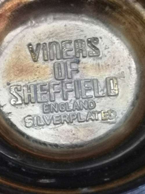 Pair of Vintage toothpick holders - Viners of Sheffield England - silver plated