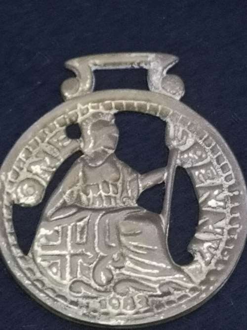 Vintage English Penny Coin Horse Brass 1983