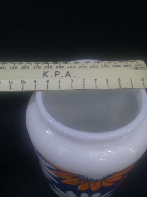 Vintage milk glass cannister - Italy
