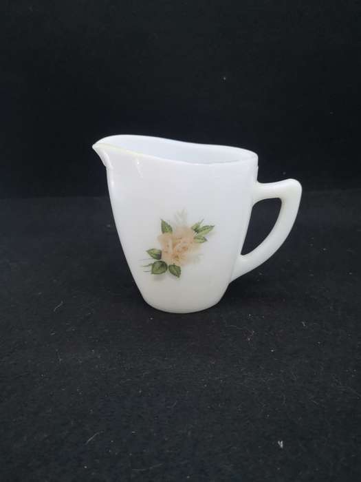 Opalex milk glass milk jug