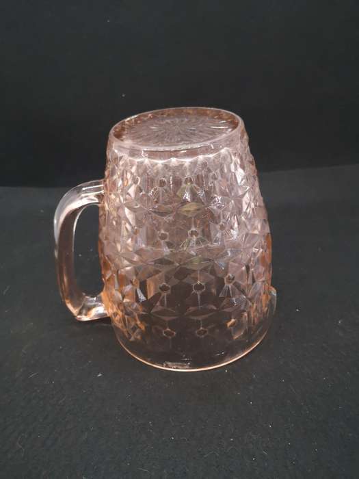 Pink depression glass water pitcher