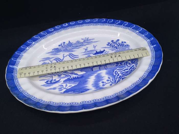 Antique Victorian Copeland Mandarin Pattern large oval serving platter