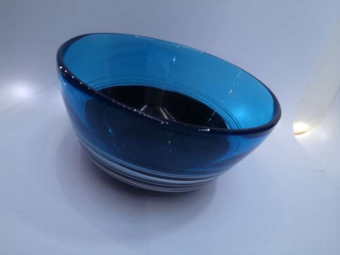 Blue Studio glass bowl