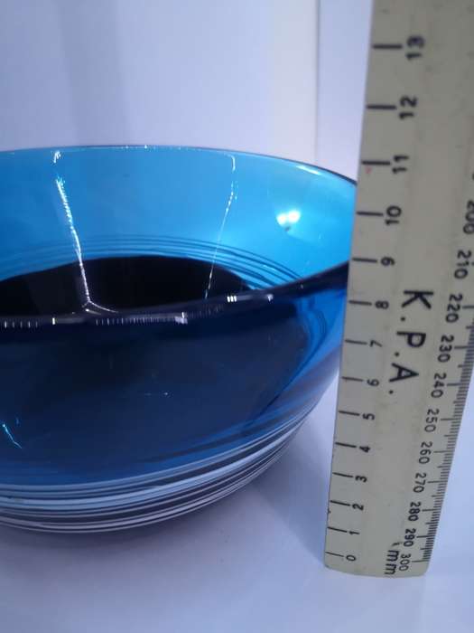 Blue Studio glass bowl