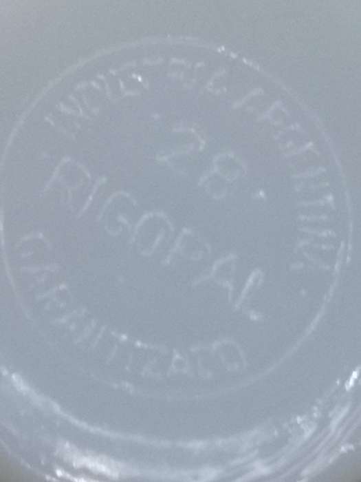 Industrial Argentina Rigopal milk glass milk jug