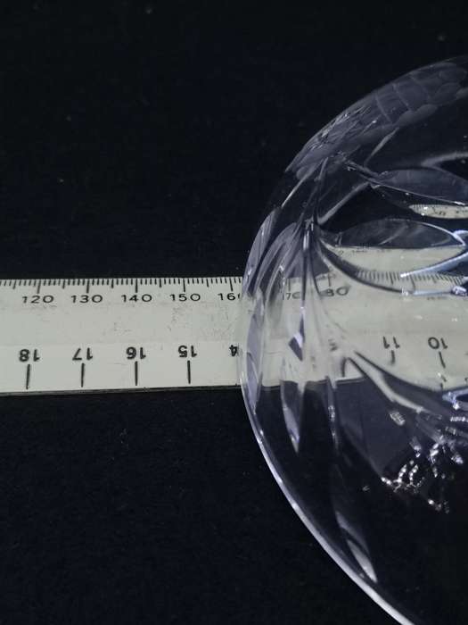 Cut crystal butter/cheese dish cover - small fleabites on rim