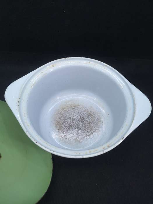 Beautiful green enamel cast iron pot