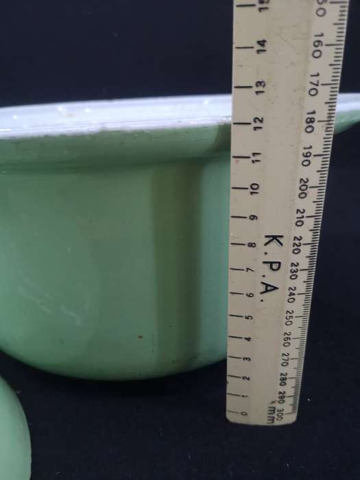 Beautiful green enamel cast iron pot