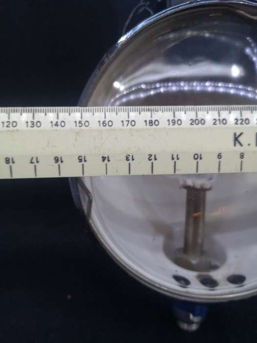 Vintage White Enamel Fisherman`s Gas Lamp with extra replacement glass