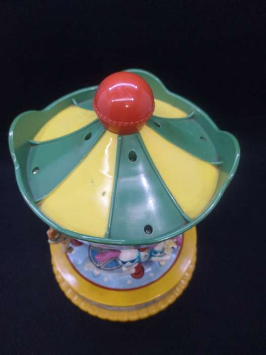 Vintage Redbox musical Merry-go-round - the music box winds but don`t play smooth