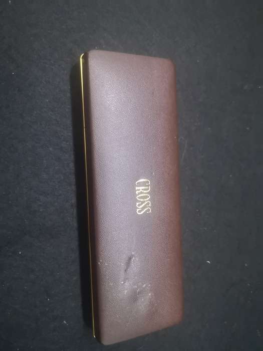 Vintage Cross pen in box - rolled gold - personalized, needs refill