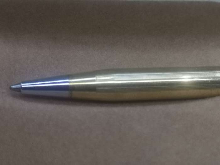 Vintage Cross pen in box - rolled gold - personalized, needs refill