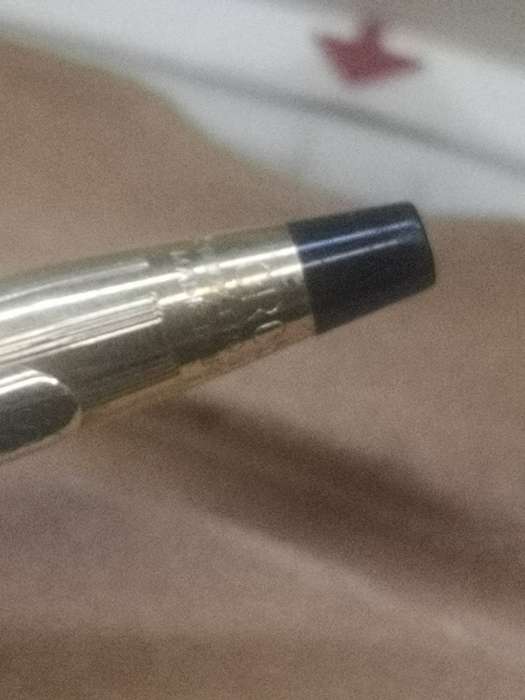 Vintage Cross pen in box - rolled gold - personalized, needs refill