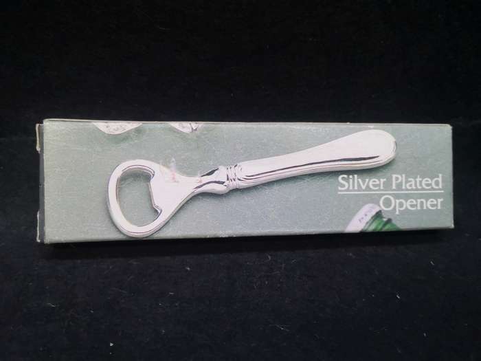 Silver plated bottle opener