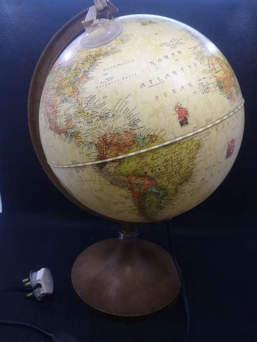 World globe lamp