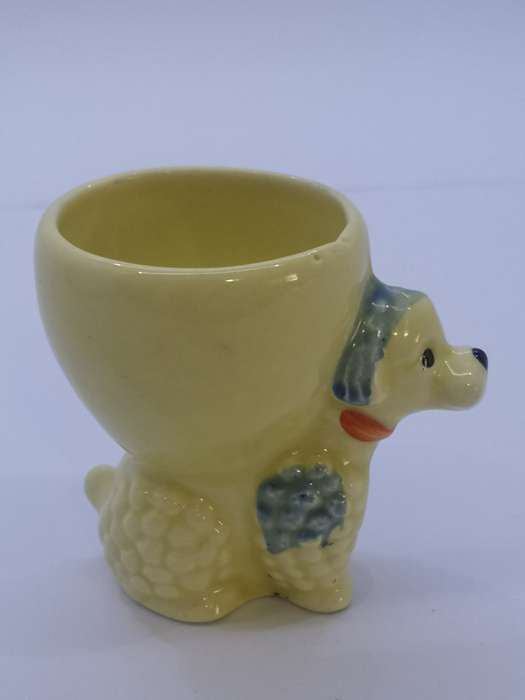 Yellow poodle egg cup