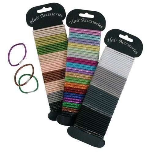 1 X Hair Band Set  Carded = Assorted +- 45 bands on a card