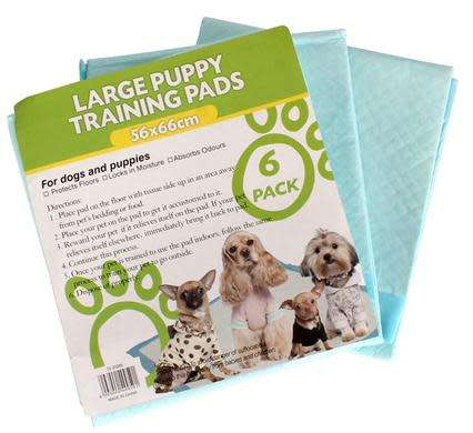 1 pack Puppy Training Pads  Pack of 6, 56x66cm