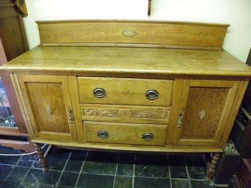 Antique solid oak sideboard