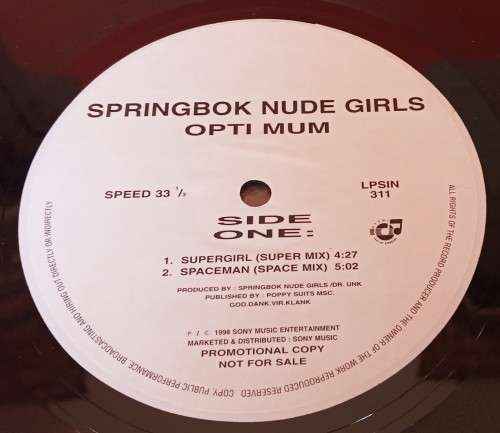 Springbok Nude Girls- Opti Mum- 12`` Limited Edition PROMO- 1998 - RARE!