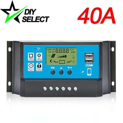 Solar Charge Controller Regulator 12/24V 40A with Amp Display USB **LOCAL STOCK**