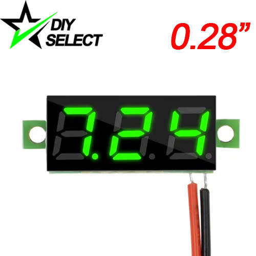 Voltmeter DC 4.5-30V 0.28` Mini 3 Digit Display Green Adjustable **LOCAL STOCK**