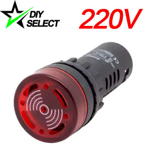 Alarm Buzzer Flashing Signal Red 220V AC 22mm **LOCAL STOCK**