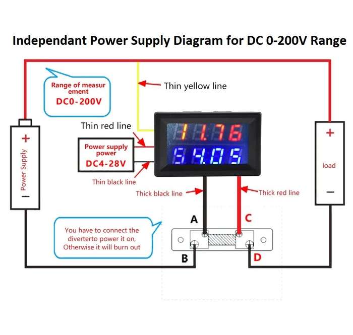 Voltmeter Ammeter DC 0-200V 100A 4 Digit Display + Shunt **LOCAL STOCK**