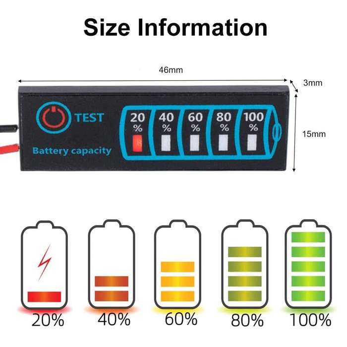 5-30V DC Lithium/Lipo/Lead Acid Battery Capacity Level Indicator 2S-8S **LOCAL STOCK**
