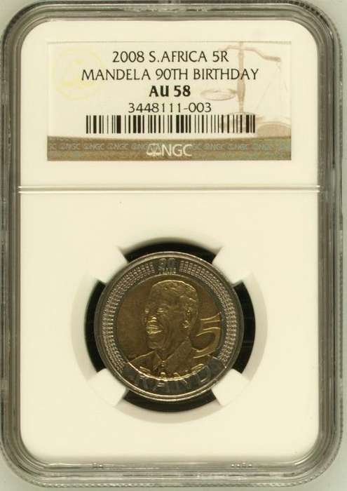 Nelson Mandela Birthday Coin NGC Graded Au58