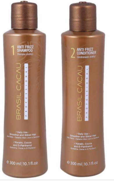 300ml anti frizz brasil cacau shampoo and conditioner