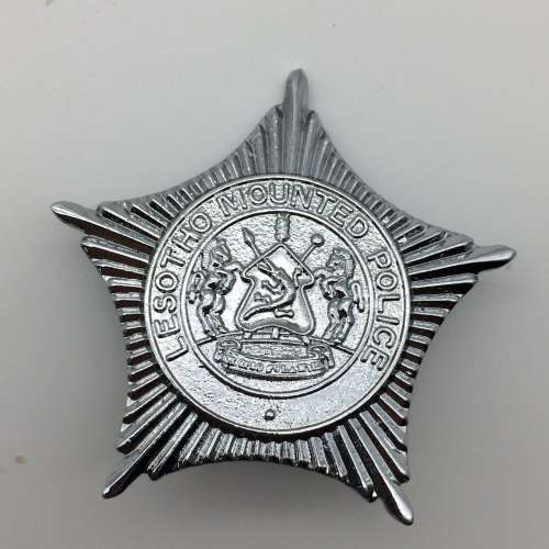 Old `Lesotho Mounted Police` Cap Badge