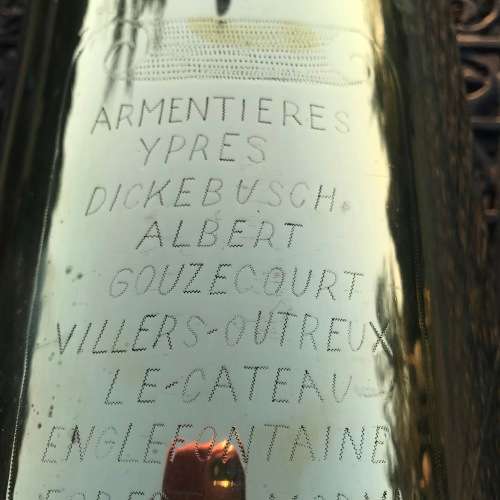 WWI - Large P.O.W./Trench Art Artillery Brass Shell ( Lt. A.N.G. CARSWEL R.F.A. ) (For Ralph)