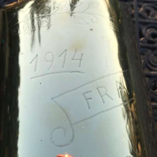 WWI - Large P.O.W./Trench Art Artillery Brass Shell ( Lt. A.N.G. CARSWEL R.F.A. ) (For Ralph)