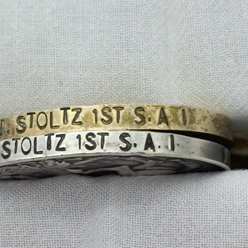 South Africa - WW1 Medal Trio - `PTE. J.J. STOLTZ`