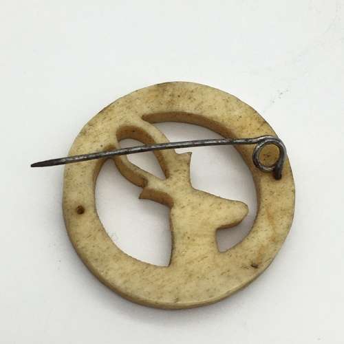 WW2 - `POW/Trench Art` Bone Brooch