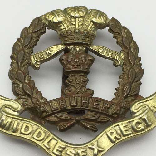 British - Middlesex Regiment Cap Badge (Slider)