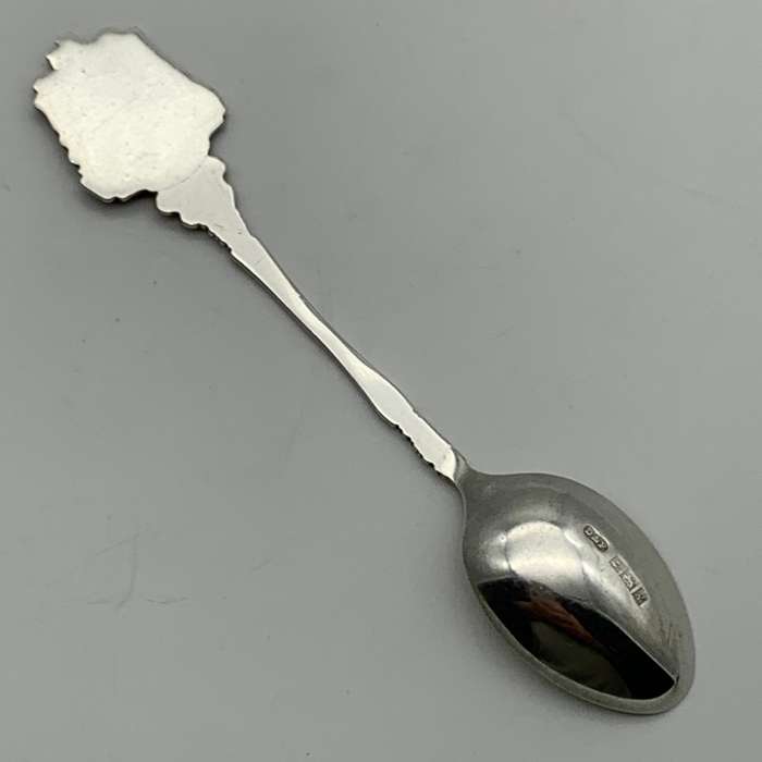 Early Solid Silver & Enamel `Manchester` Souvenir Spoon