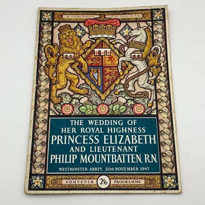 1947 `Wedding of H.R.H. Princess Elizabeth & Lt. Philip Mountbatten` Souvenir Programme