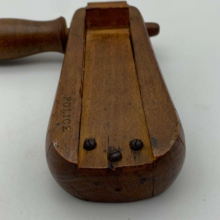 Antique Irish Police 1840/50s` Wooden Rattle (Stephen Green)