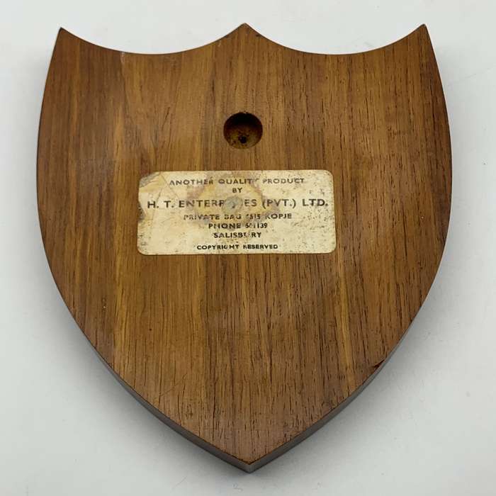 Rhodesia  `Operation Tangent` Copper & Wooden Plaque