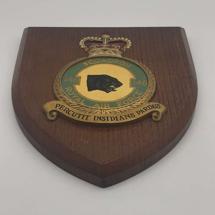 Rare British `146 Squadron` Royal Air Force Plaque (1941-1945)