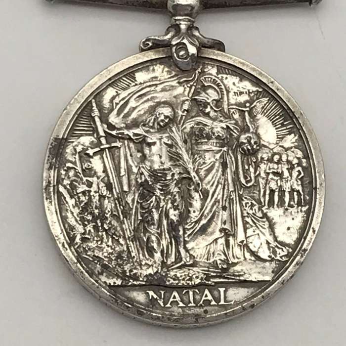 Natal 1906 Rebellion Medal `PTE W.E. BOURK` (Durban Light Infantry)