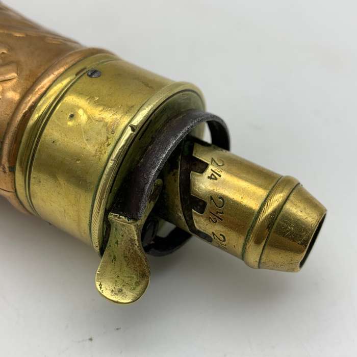 Antique Copper & Brass `Hawksley` Powder Flask