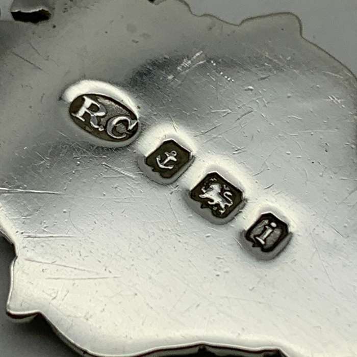 Antique Solid Silver 'Huddersfield' Enamelled Spoon (1908)